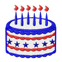American Flag Cake Machine Embroidery Designs