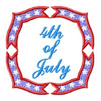Ribbons Frame Machine Embroidery Design