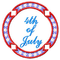 Ribbons Frame Machine Embroidery Design