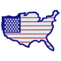 American Flag Map Machine Embroidery Design