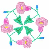 Bluebells Flower Machine Embroidery Design