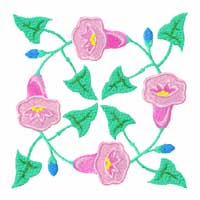 Bluebells Flower Machine Embroidery Design