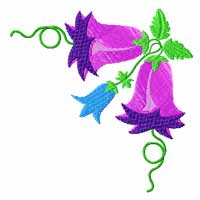 Bluebells Flower Machine Embroidery Design