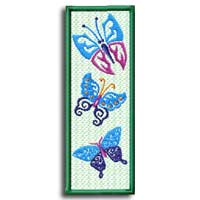 Butterfly Bookmark Machine Embroidery Design