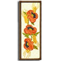 Poppy Bookmark Machine Embroidery Design