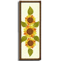 Sunflower Bookmark Machine Embroidery Design