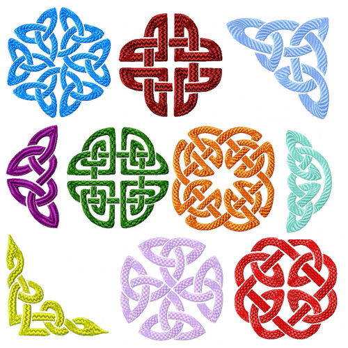 Celtic Ornaments Machine Embroidery Designs set 4x4