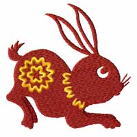 Chinesse Zodiac Machine Embroidery Design: Rabbit