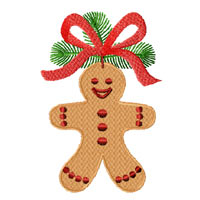 Free Christmas Gingerbread  Machine Embroidery Design