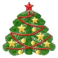 Christmas Tree Motifs Machine Embroidery Designs set