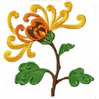 Small Chrysanthemum Machine Embroidery design