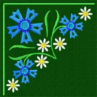 Cornflowers Machine Embroidery Design