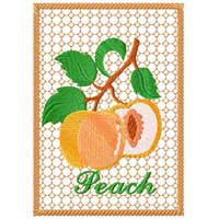 Peach Machine Embroidery Design