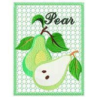 Pear Machine Embroidery Design