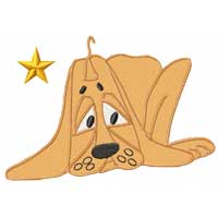 Dog Applique Embroidery Design