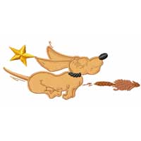 Dog Applique Embroidery Design