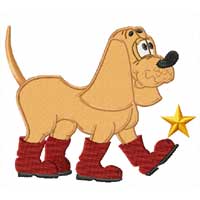 Dog Applique Embroidery Design