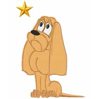 Dog Applique Embroidery Design
