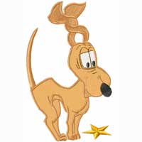 Dog Applique Embroidery Design