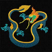 Chinese Dragon Machine Embroidery Design