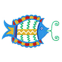 Ethnic Fish Machine Embroidery Design