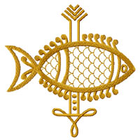 Ethnic Fish Machine Embroidery Design