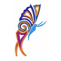 Fairy Butterfly Machine Embroidery Design