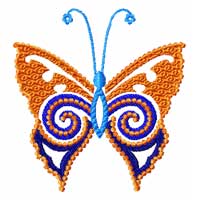 Fairy Butterfly Machine Embroidery Design