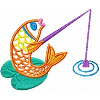 Funky Fish Machine Embroidery Design