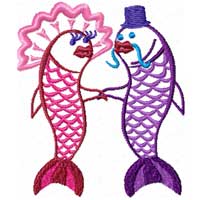 Funky Fish Machine Embroidery Design