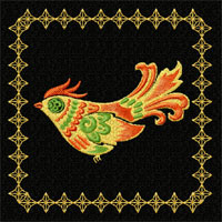 Birds and Flowers Machine Embroidery Design