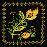 Birds and Flowers Machine Embroidery Design