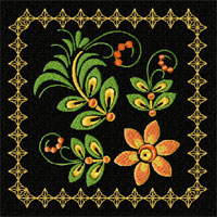 Birds and Flowers Machine Embroidery Design