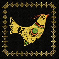 Birds and Flowers Machine Embroidery Design