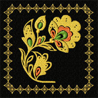 Birds and Flowers Machine Embroidery Design