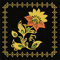 Birds and Flowers Machine Embroidery Design