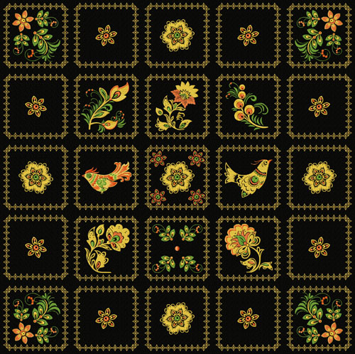 Garden of Eden 12 Quilt Block Machine Embroidery Designs set 5x7
