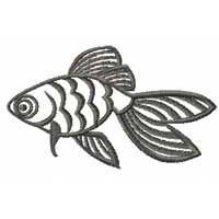 Feng Shui Rainbow Gold Fish Machine Embroidery Designs