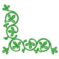Green Ornaments Machine Embroidery Designs