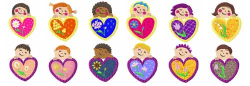 Valentines Machine Embroidery Applique Design