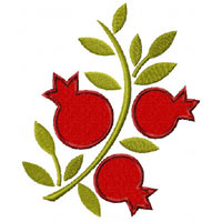 Pomegranate  Applique Embroidery Designs