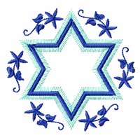 Star of David Machine Embroidery Design