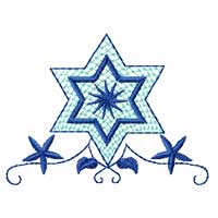 Star of David Machine Embroidery Design