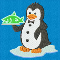 Penguin Machine Embroidery Design