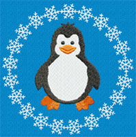 Penguin Machine Embroidery Design