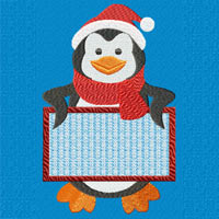 Penguin Machine Embroidery Design