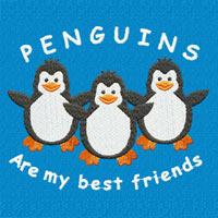 Penguin Machine Embroidery Design
