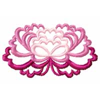 Peony Flowers Machine Embroidery Design