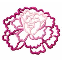 Peony Flowers Machine Embroidery Design