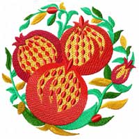 Pomegranate Machine Embroidery design